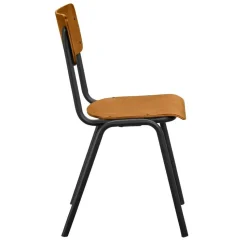 Eetkamerstoel Oscar - hout - bruin/zwart