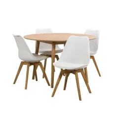 Eetkamertafel Ulfborg - eikenkleur - Ø120x75 cm