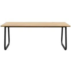 Eettafel Brigitte rechthoekig - naturel/zwart - 200x100 cm