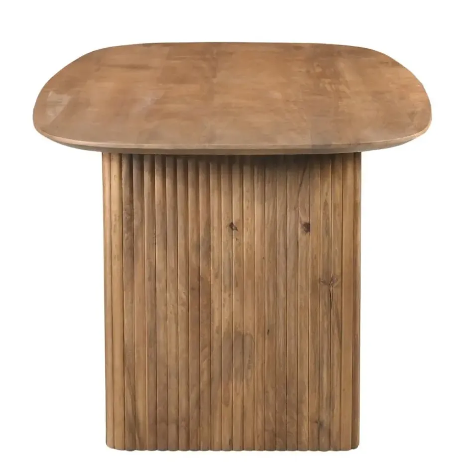 Eettafel Deens Ovaal - Naturel Mangohout - 200x100x76cm - Juro