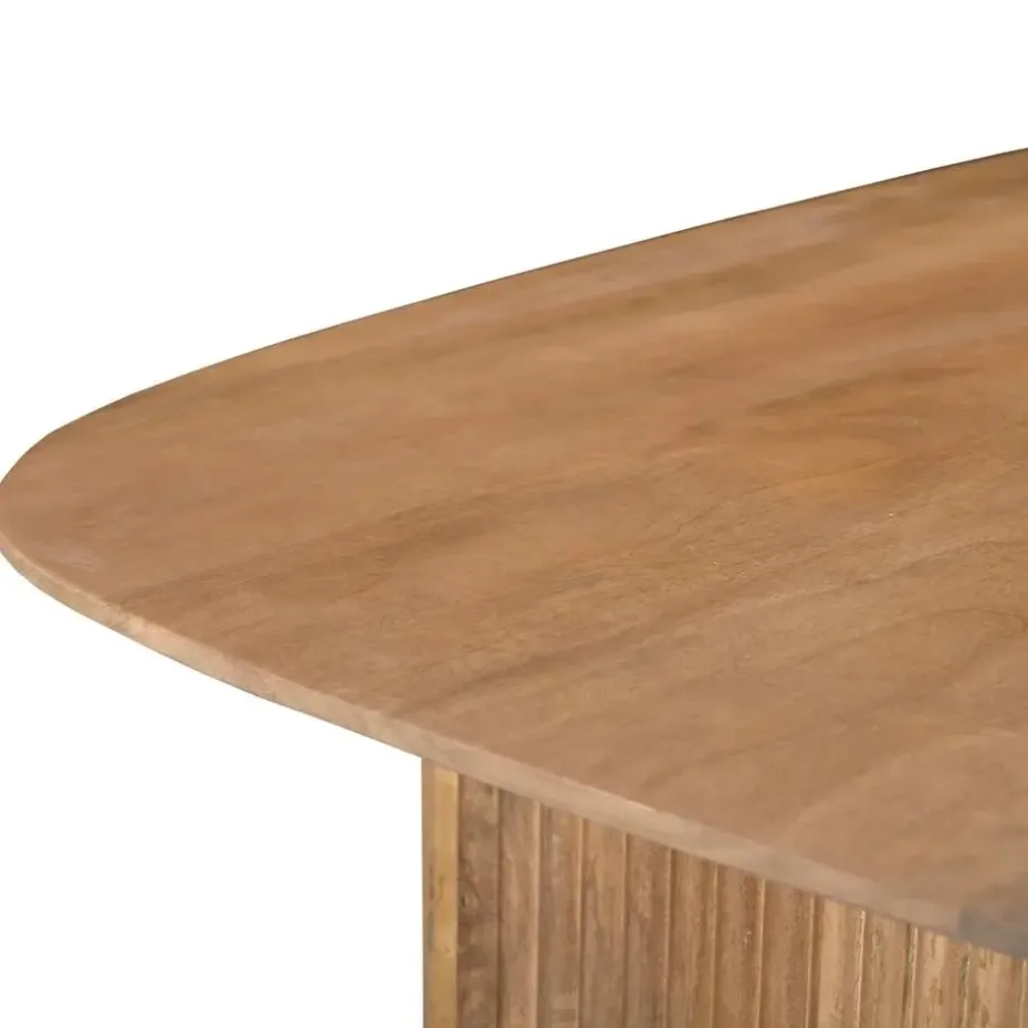 Eettafel Deens Ovaal - Naturel Mangohout - 200x100x76cm - Juro