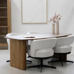 Eettafel Deens Ovaal - Naturel Mangohout - 240x100x75cm - Dai