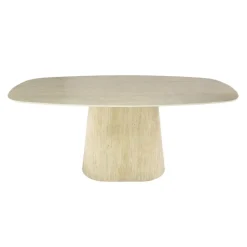 Eettafel Deens Ovaal - Travertin - 180x90x76cm - Centro