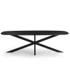 Eettafel Deens Ovaal - Zwart - Mangohout - 240 cm - Tafel Jordan