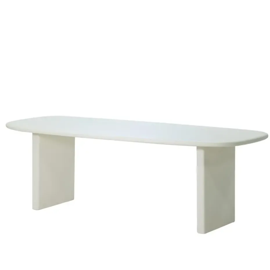Eettafel Deens Ovaal 200cm - Beige Beton - Gin