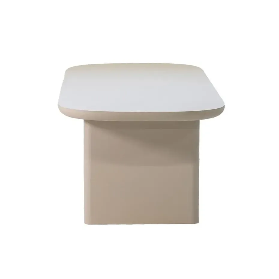 Eettafel Deens Ovaal 240cm - Beige Betonlook - Maya