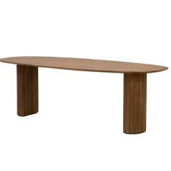 Eettafel Deens Ovaal 300cm - Bruin Mangohout - Feline