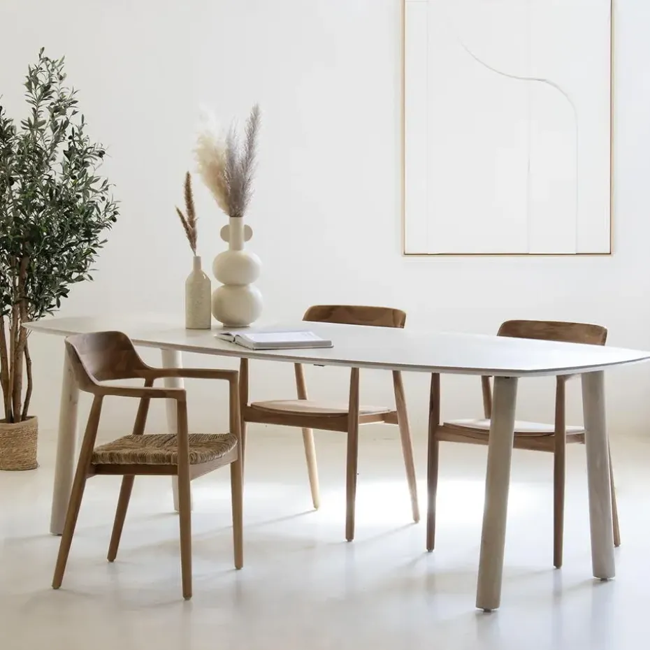 Eettafel Deens Ovaal 170cm - Naturel Mangohout - Leone