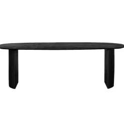 Eettafel Deens Ovaal 220cm - Zwart Mangohout - Feline