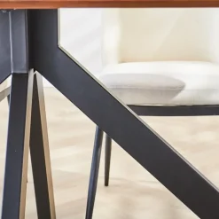 Eettafel deens ovaal Paris walnoot finish 180x100 cm - Hout - Bruin