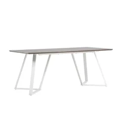 Eettafel Eiken Hout Wit - 180x90x75cm - Marina