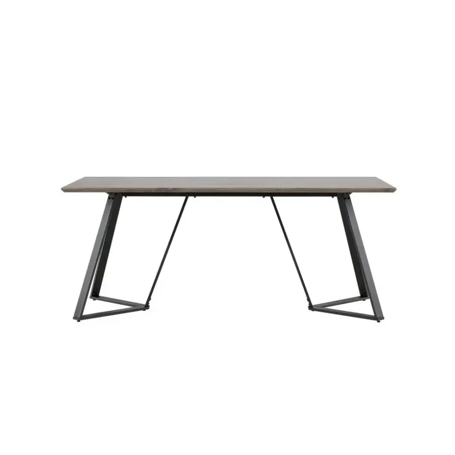 Eettafel Eiken Hout Zwart - 180x90x75cm - Marina