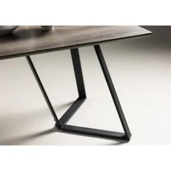 Eettafel Eiken Hout Zwart - 180x90x75cm - Marina