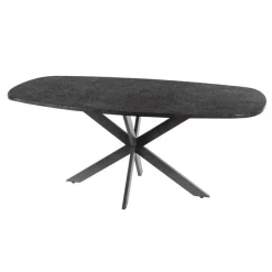 Eettafel Grijs Staal - 180x90x77cm - Metallic