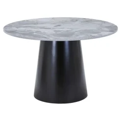 Eettafel Grijs/Zwart - Rond - 120x120x75cm - Brito
