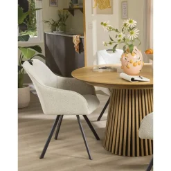 Eettafel Irene - walnoot - uitschuifbaar