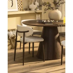 Eettafel Louis - walnoot - Ø120 cm