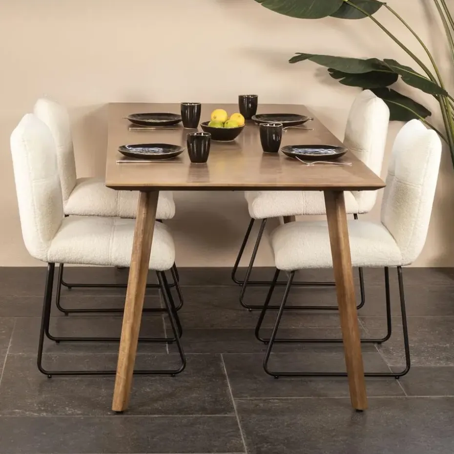Eettafel Mangohout - 200x90x76cm - Landelijk - Oslo