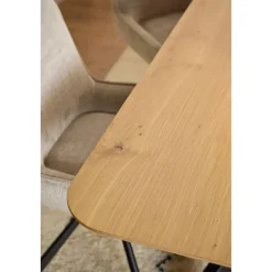 Eettafel Naturel Eikenhout - 200x100x75cm - 6-8 personen - Dain