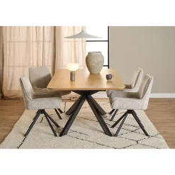 Eettafel Naturel Eikenhout - 200x100x75cm - 6-8 personen - Dain