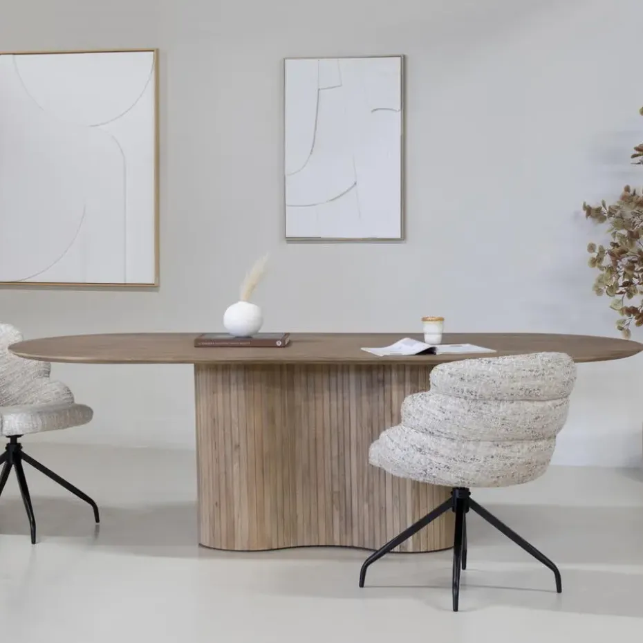 Eettafel Naturel Mangohout - 240x100x77cm - Ava