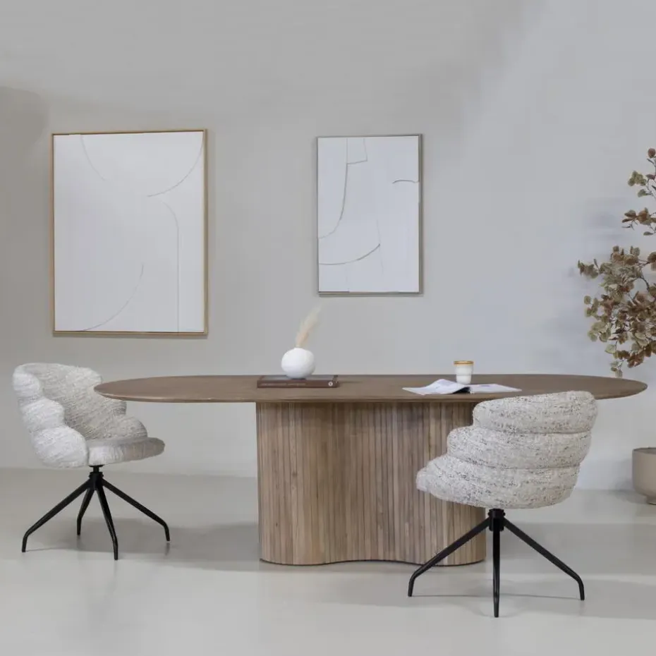 Eettafel Naturel Mangohout - 240x100x77cm - Ava