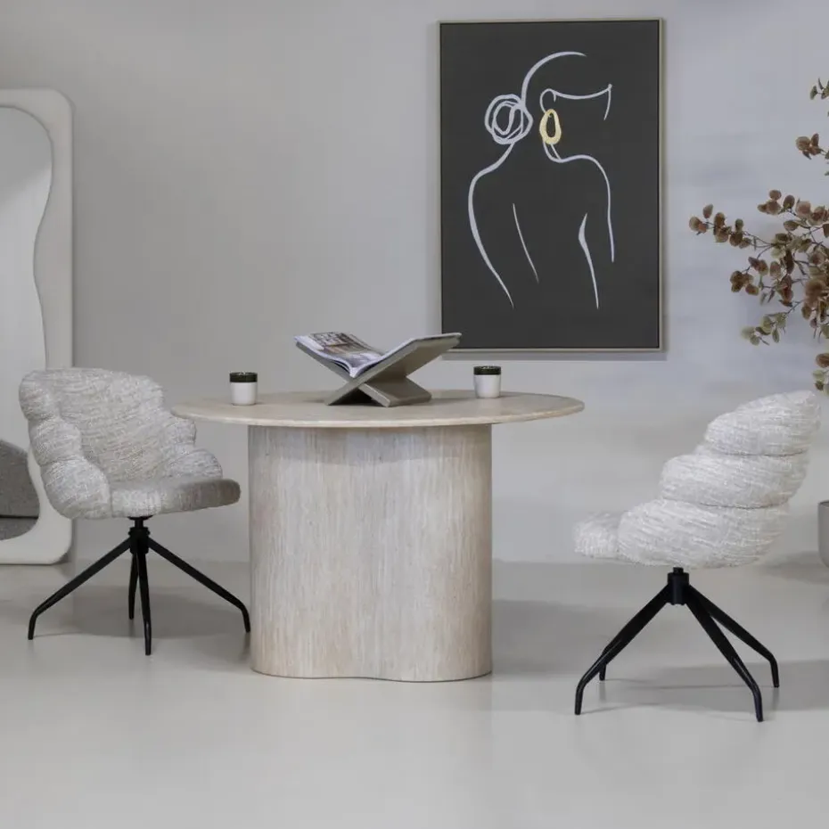 Eettafel Organisch - Marmer - 120x120x76cm - Firenze