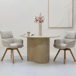 Eettafel Organisch - Marmer - 120x120x76cm - Firenze