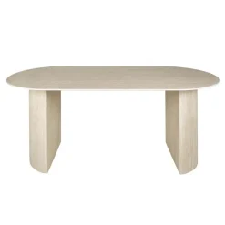 Eettafel Ovaal - Travertin Beige - 180x90x77cm - Arch