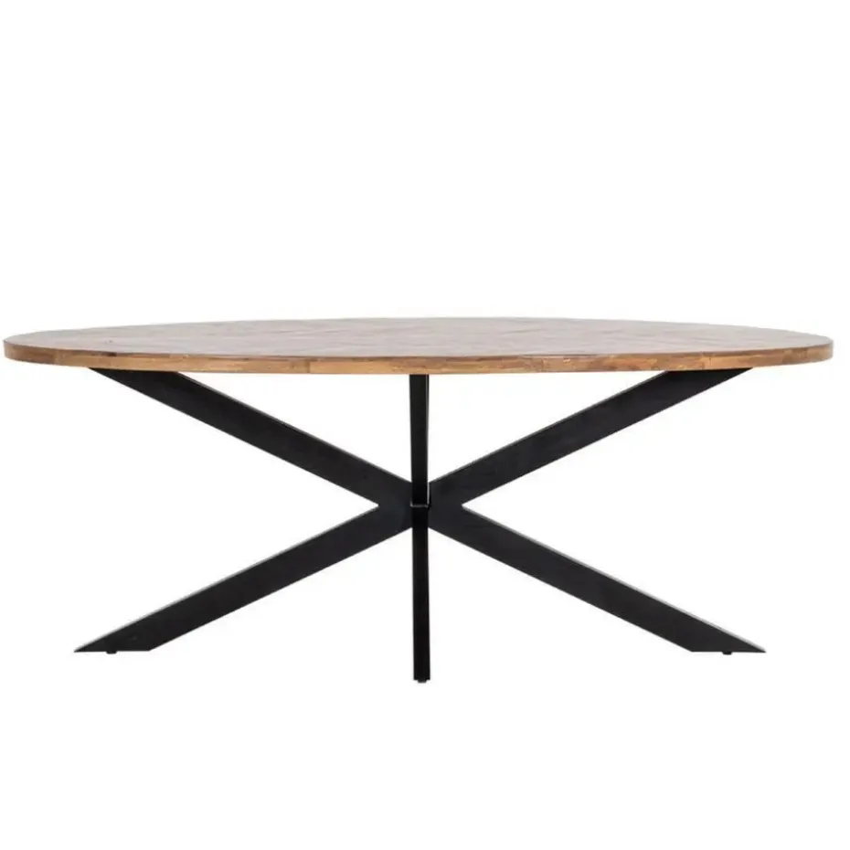 Eettafel Ovaal - Visgraat - Hout - 240x100x78cm - Max