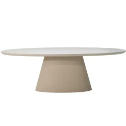 Eettafel Ovaal 160cm - Beige Eco Composiet - Cleo