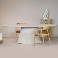 Eettafel Ovaal 160cm - Beige Eco Composiet - Cleo