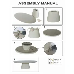 Eettafel Ovaal 160cm - Beige Eco Composiet - Cleo