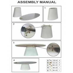 Eettafel Ovaal 200cm - Beige Eco Composiet - Cleo