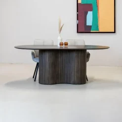 Eettafel Ovaal 200cm - Bruin - Hout - Eettafel Ava