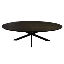 Eettafel Ovaal 240cm - Bruin Mangohout - Matrix-poot - Jesper