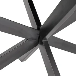 Eettafel Ovaal 200cm - Mangohout Zwart - Matrix-Poot - Mansour