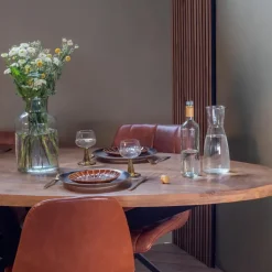 Eettafel Ovaal 160cm - Mangohout Naturel - Matrix-Poot - Mansour