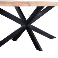 Eettafel Ovaal 160cm - Mangohout Naturel - Matrix-Poot - Mansour