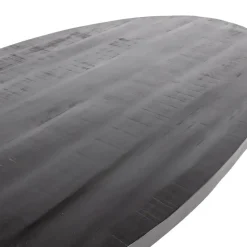 Eettafel Ovaal 180cm - Mangohout Zwart - Matrix-Poot - Mansour