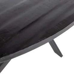 Eettafel Ovaal 180cm - Mangohout Zwart - Matrix-Poot - Mansour