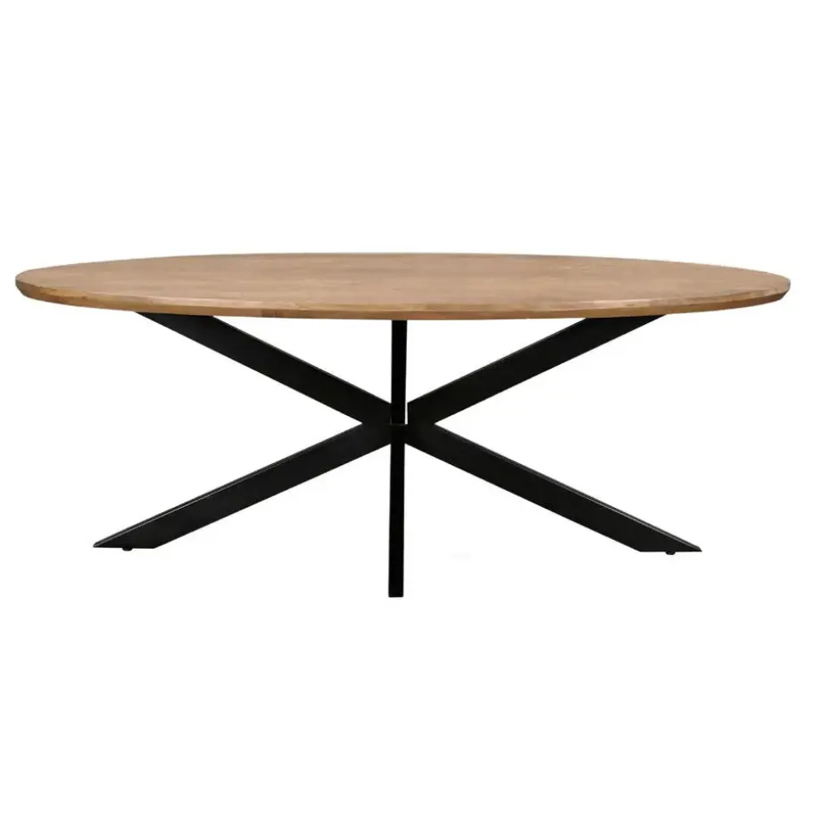 Eettafel Ovaal 180cm - Naturel Mangohout - Matrix-poot - Jesper