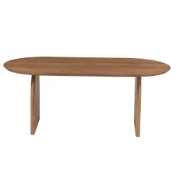 Eettafel Ovaal 200cm - Naturel - Mangohout - Eettafel Daan