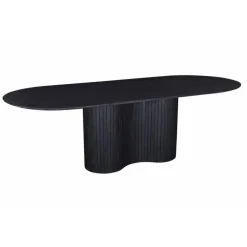 Eettafel Ovaal 200cm - Zwart - Hout - Eettafel Ava