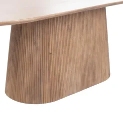 Eettafel Ovaal Naturel Hout - 160x100x76cm - Salvador