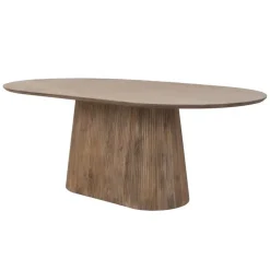 Eettafel Ovaal Naturel Hout - 240x110x76cm - Salvador