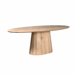Eettafel Ovaal Naturel Hout - 210x110x76cm - Riga