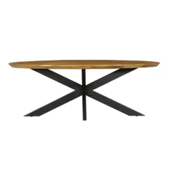 Eettafel Ovaal Naturel Mangohout - 210x100x76cm - Brandy