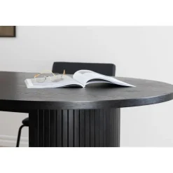 Eettafel Ovaal Zwart 200cm - Fineer - Scandinavisch