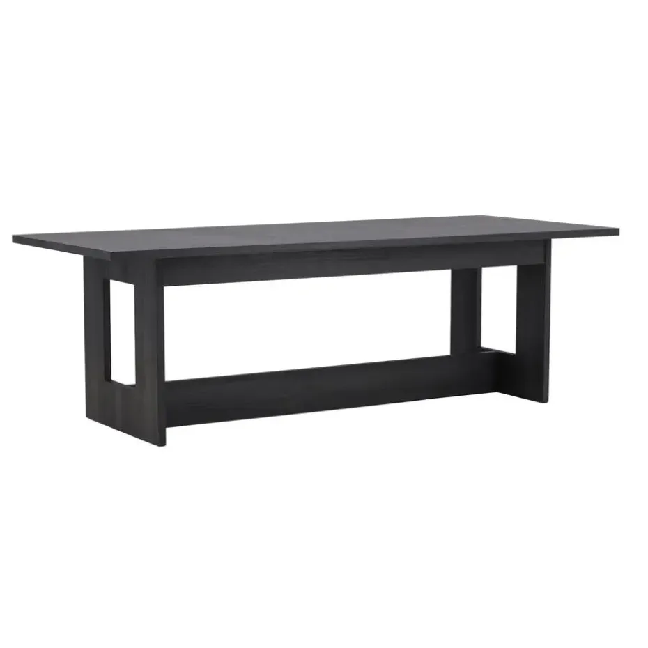 Eettafel Rechthoek - Zwart MDF - 235x100x75cm - Milly